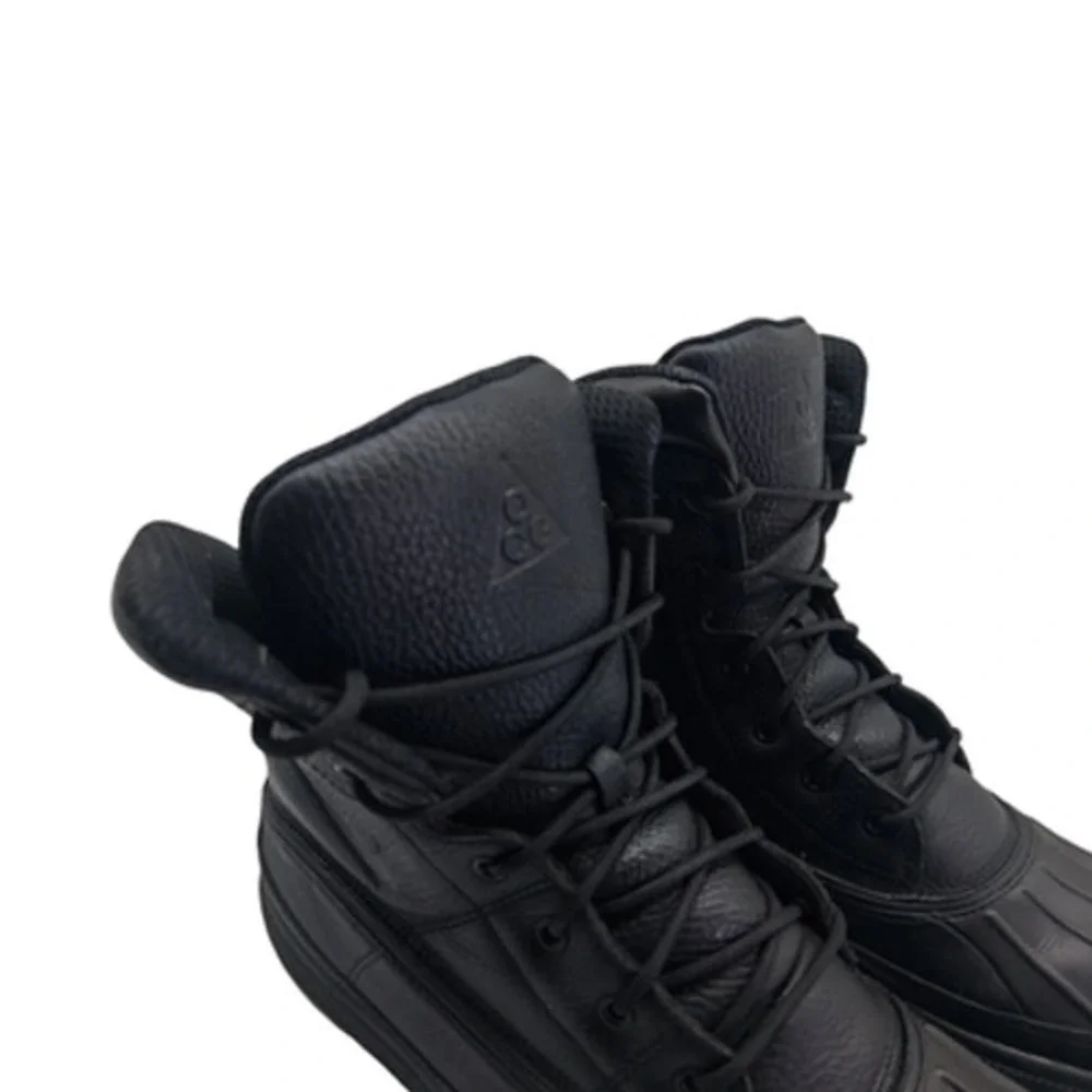 Nike ACG Hiking Boots Mens 13 Black Leather ACG Duck Winter Ankle 523393-090